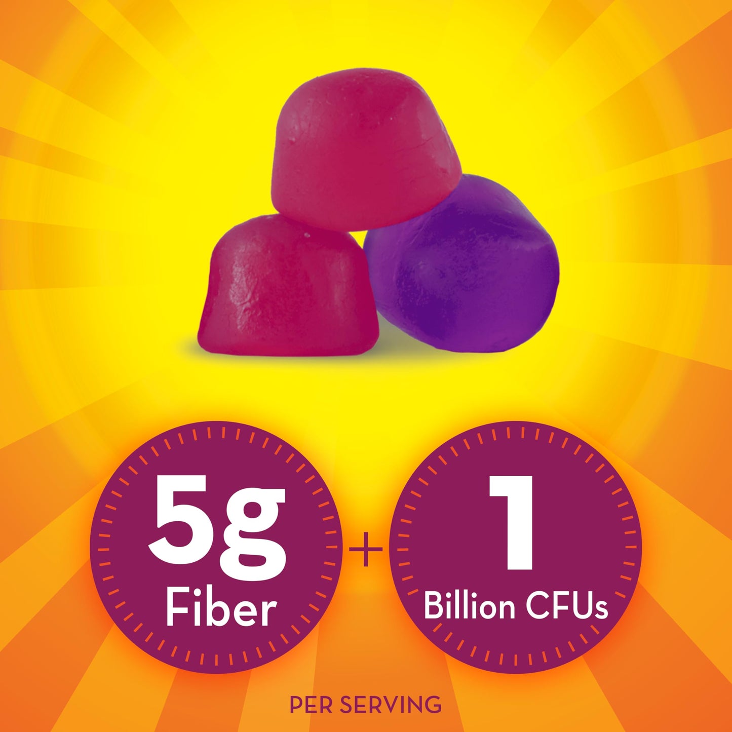 Pre-Order | Arrives in 5–10 Days – Metamucil Fiber Supplement Gummies with Probiotics for Bloating Relief, No Sugar Added Strawberry Kiwi BlackBerry Flavors, 5g Prebiotic Plant Based Fiber Blend, 90 Count