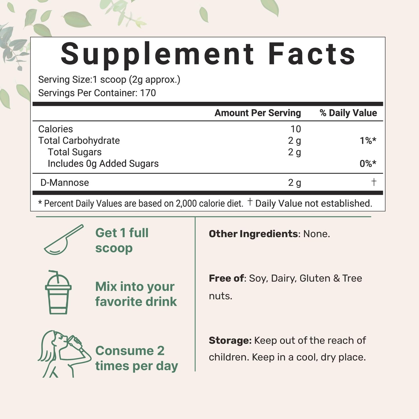 Pre-Order | Arrives in 5–10 Days – Micro Ingredients D Mannose Powder, Pure Mannose Supplement, Quick Water Soluble, Support Urinary Tract Cleanse & Bladder Health, Premium Mannose for Women and Men, Vegan Friendly.