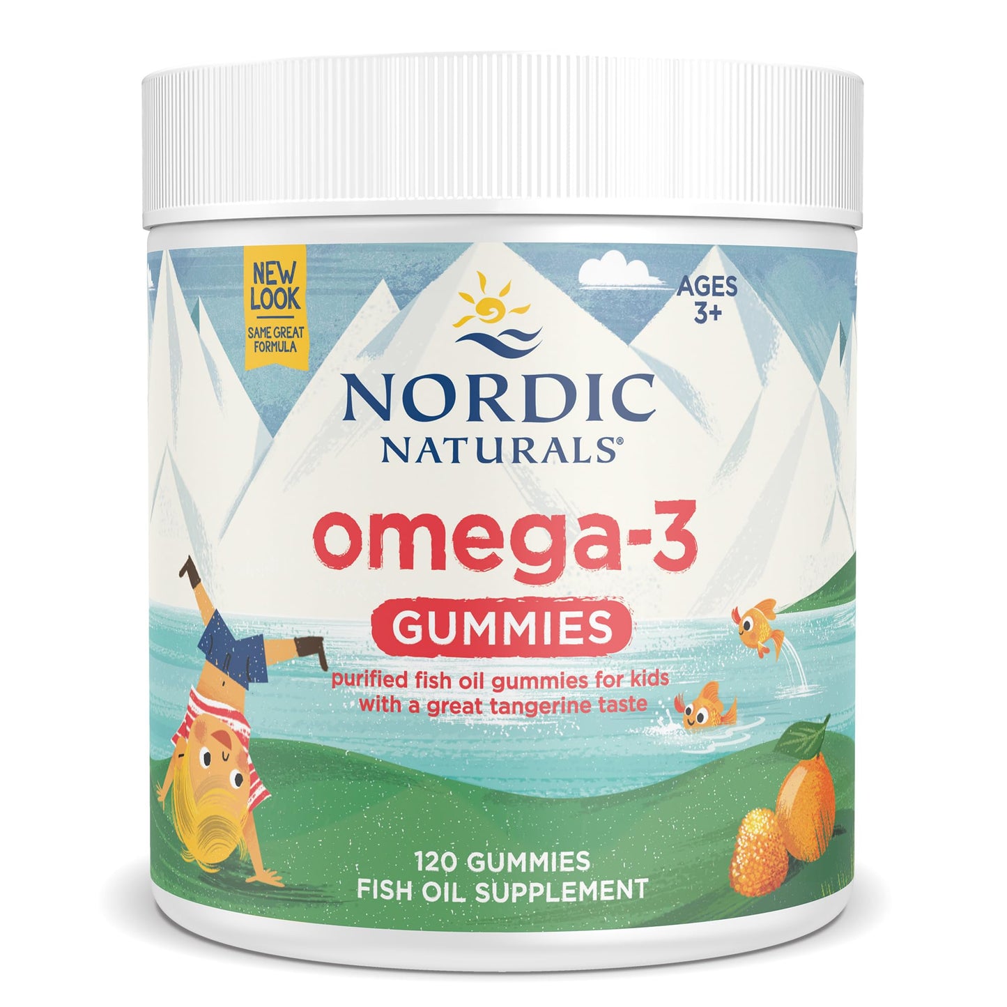 Pre-Order | Arrives in 5–10 Days – Nordic Naturals Nordic Omega-3 Gummies, Tangerine - 120 Gummies - 82 mg Total Omega-3s with EPA & DHA - Non-GMO - 60 Servings