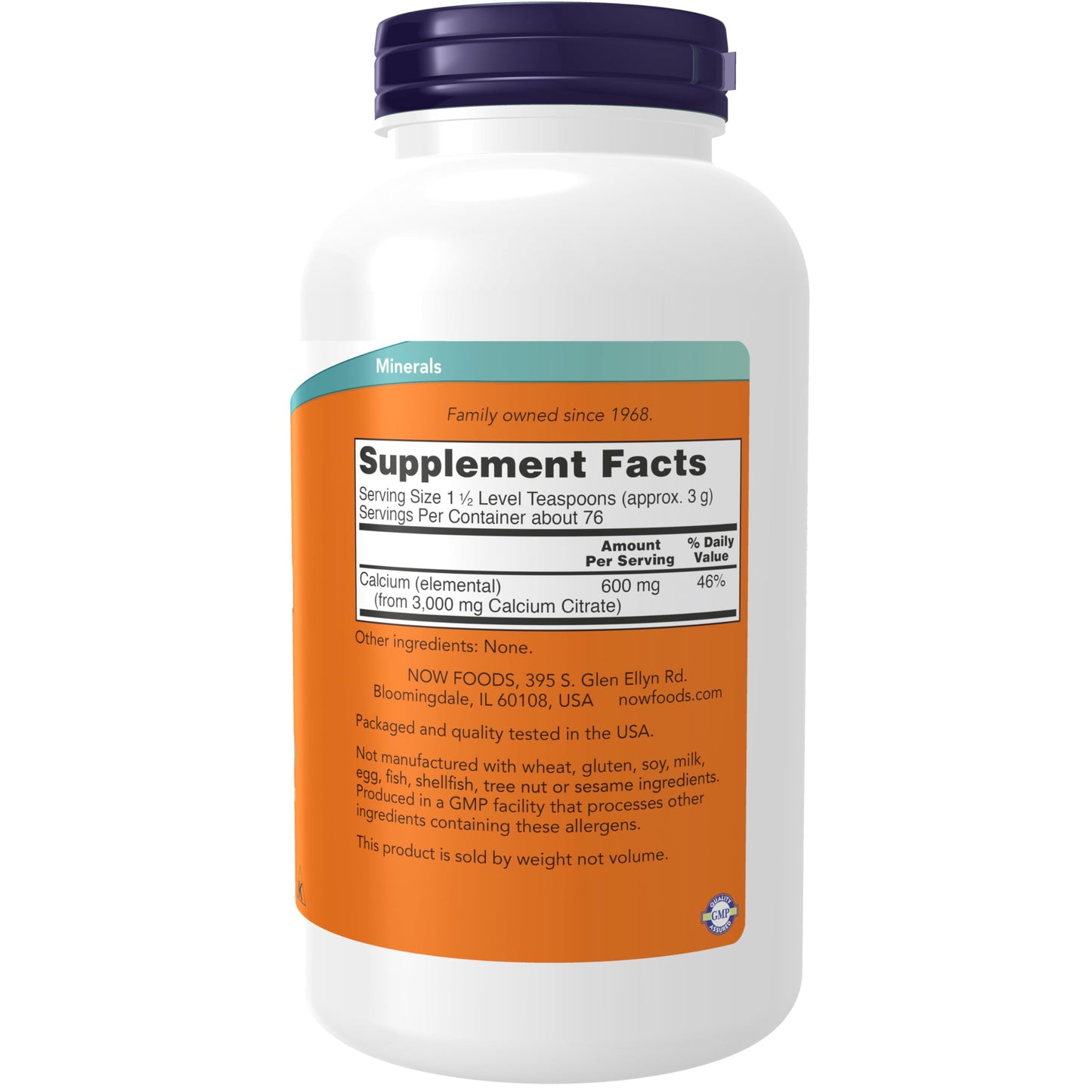 Pre-Order | Arrives in 5–10 Days – NOW Foods Supplements, Calcium Citrate Powder, Highly Bioavailable Calcium, Supports Bone Health*, 8-Ounce