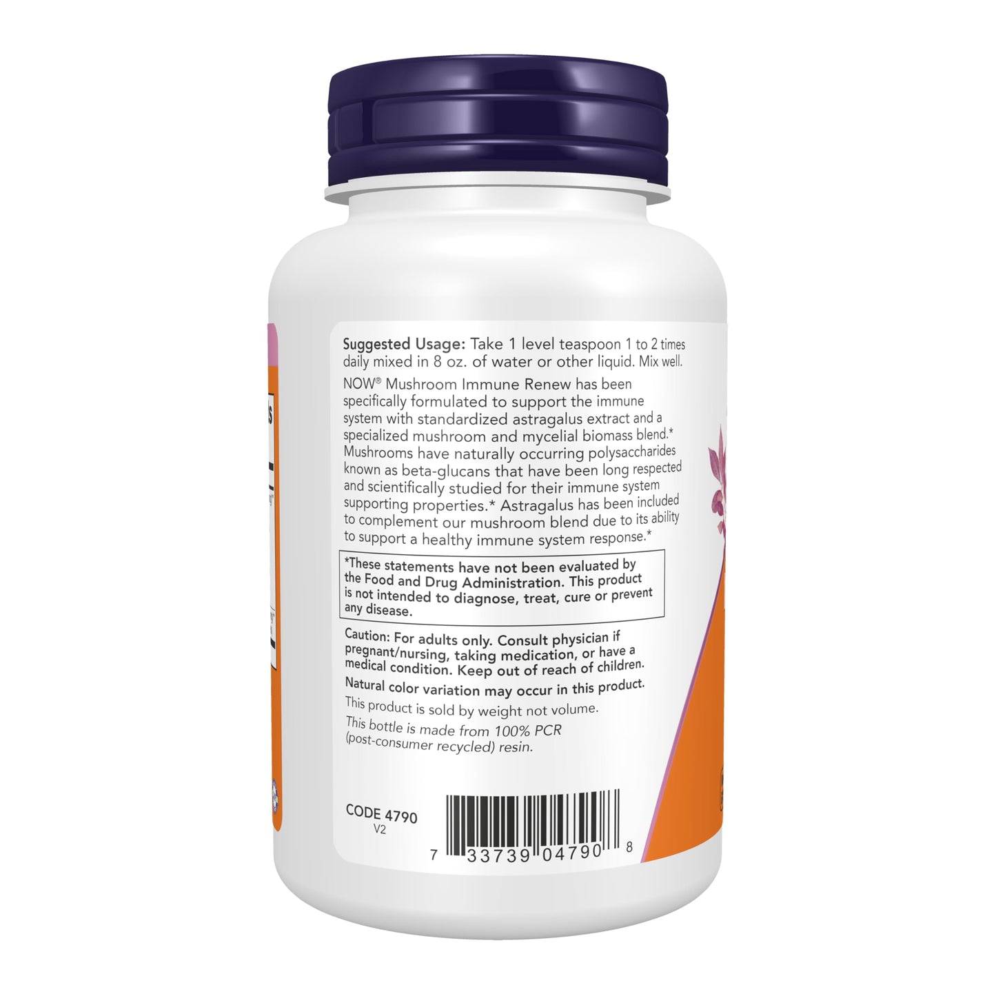 Pre-Order | Arrives in 5–10 Days – NOW Foods Supplements, Mushroom Immune Renew with Astragalus Root Extract, Immune System Support*, 3.5-Ounce