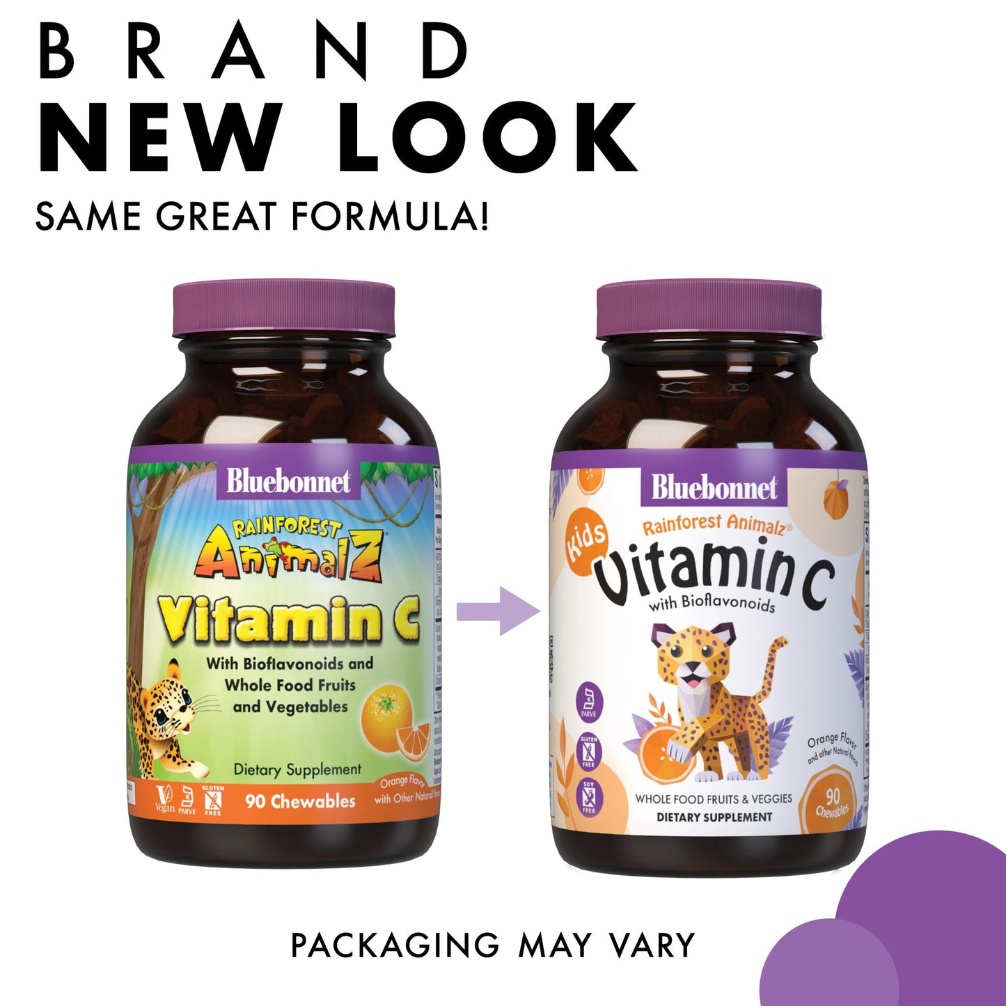 Pre-Order | Arrives in 5–10 Days – Bluebonnet Nutrition Rainforest Animalz Vitamin C Animal Shape Chewable Tablets, 250mg of Vitamin C, Soy-Free, Gluten-Free, Kosher Certified, Dairy-Free, Vegan, 90 Tablets, 45 Servings, Orange Flavor