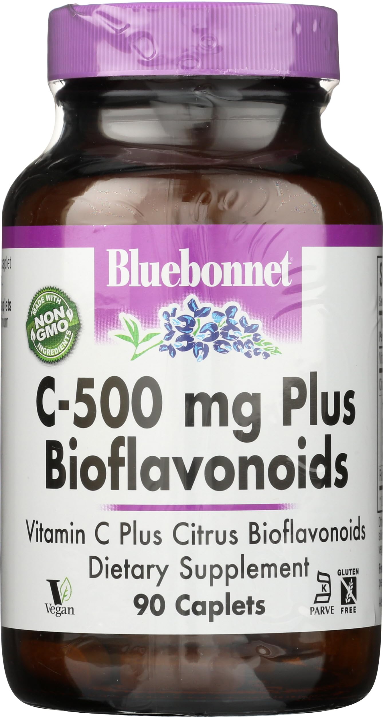 Pre-Order | Arrives in 5–10 Days – BlueBonnet Vitamin C 500 mg Plus Bioflavonoids Caplets, 90 Count (743715005228)