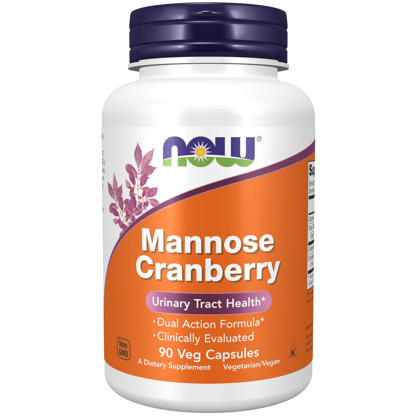 Pre-Order | Arrives in 5–10 Days – NOW Foods Supplements, Mannose Cranberry, Dual Action Formula*, Clinically Evaluated, Urinary Tract Health*, 90 Veg Capsules