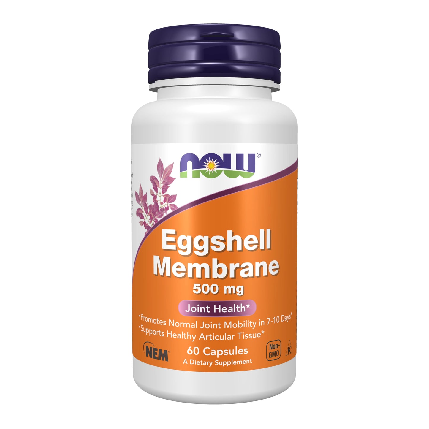 Pre-Order | Arrives in 5–10 Days – NOW Foods Supplements, Eggshell Membrane (A Unique Biological Matrix Composed of Major Joint Constituents) 500 mg, 60 Veg Capsules