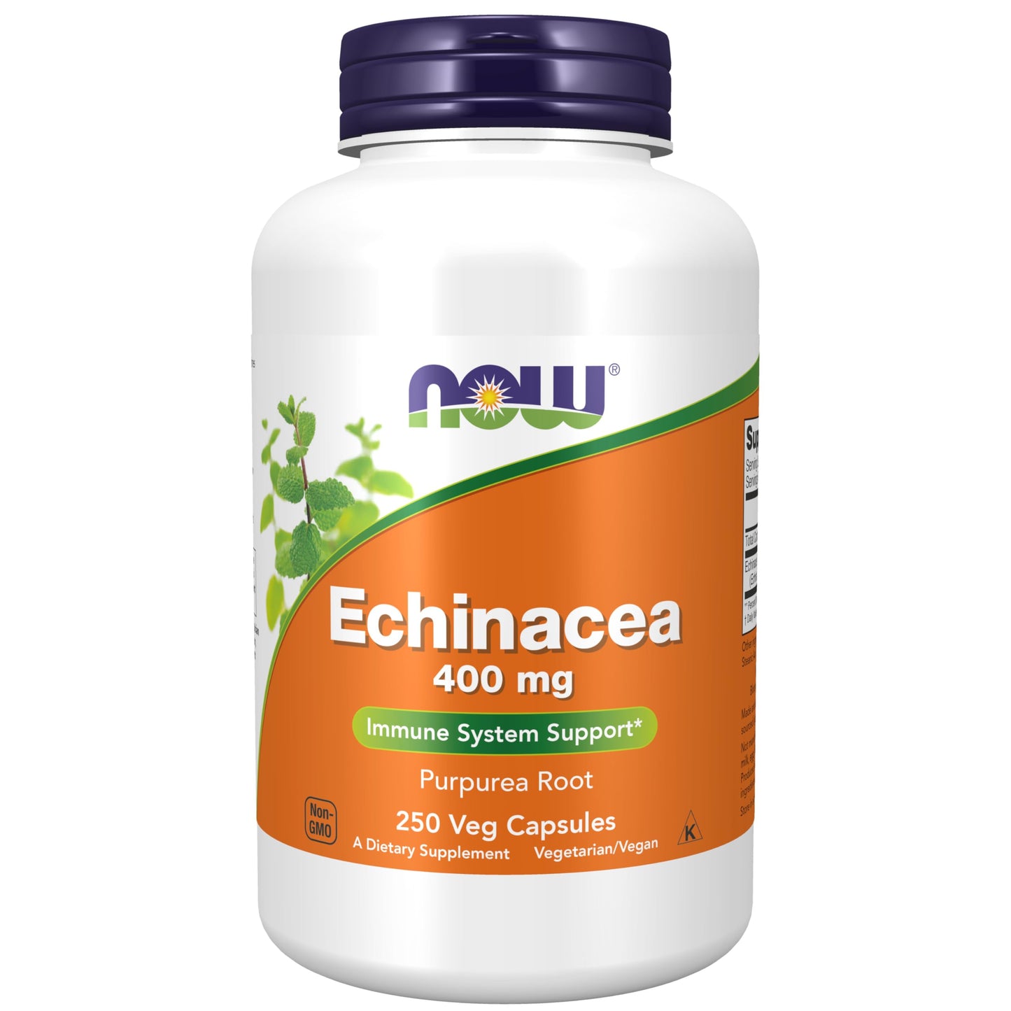 Pre-Order | Arrives in 5–10 Days – NOW Supplements, Echinacea (Purpurea Root) 400 mg, Immune System Support*, 250 Veg Capsules
