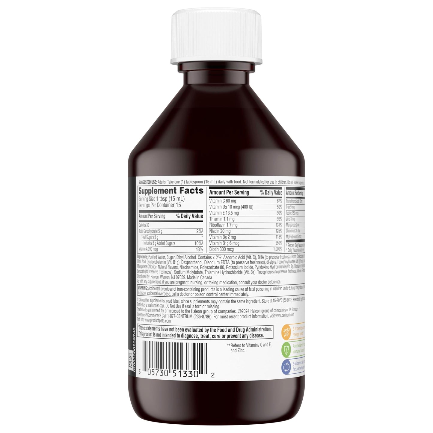 Pre-Order | Arrives in 5–10 Days – 
Centrum Liquid Multivitamin for Adults, Multivitamin/Multimineral Supplement with B Vitamins and Antioxidants, Citrus Flavor - 8 Fl Oz