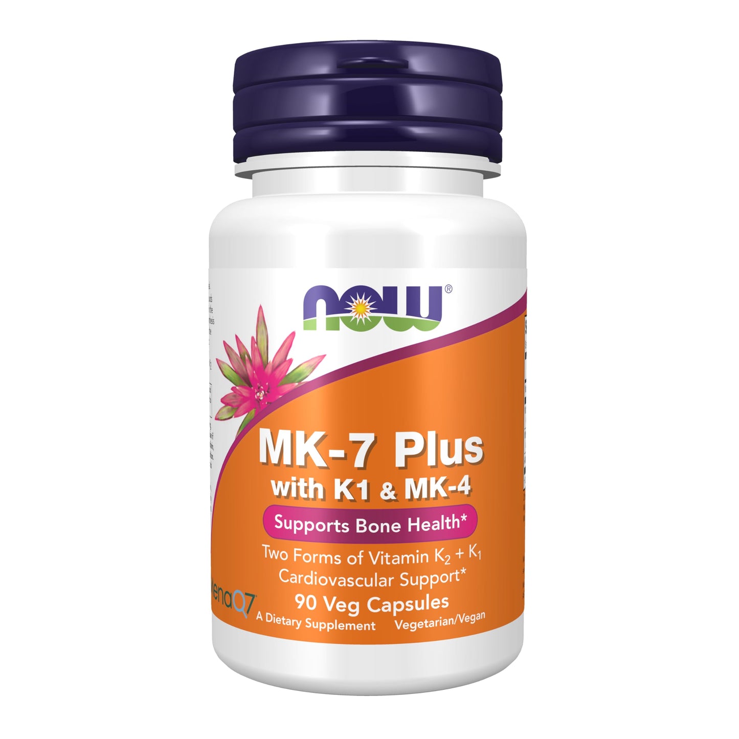 Pre-Order | Arrives in 5–10 Days – NOW Foods Supplements, MK-7 Plus with K1 & MK-4, Supports Bone Health*, 90 Veg Capsules