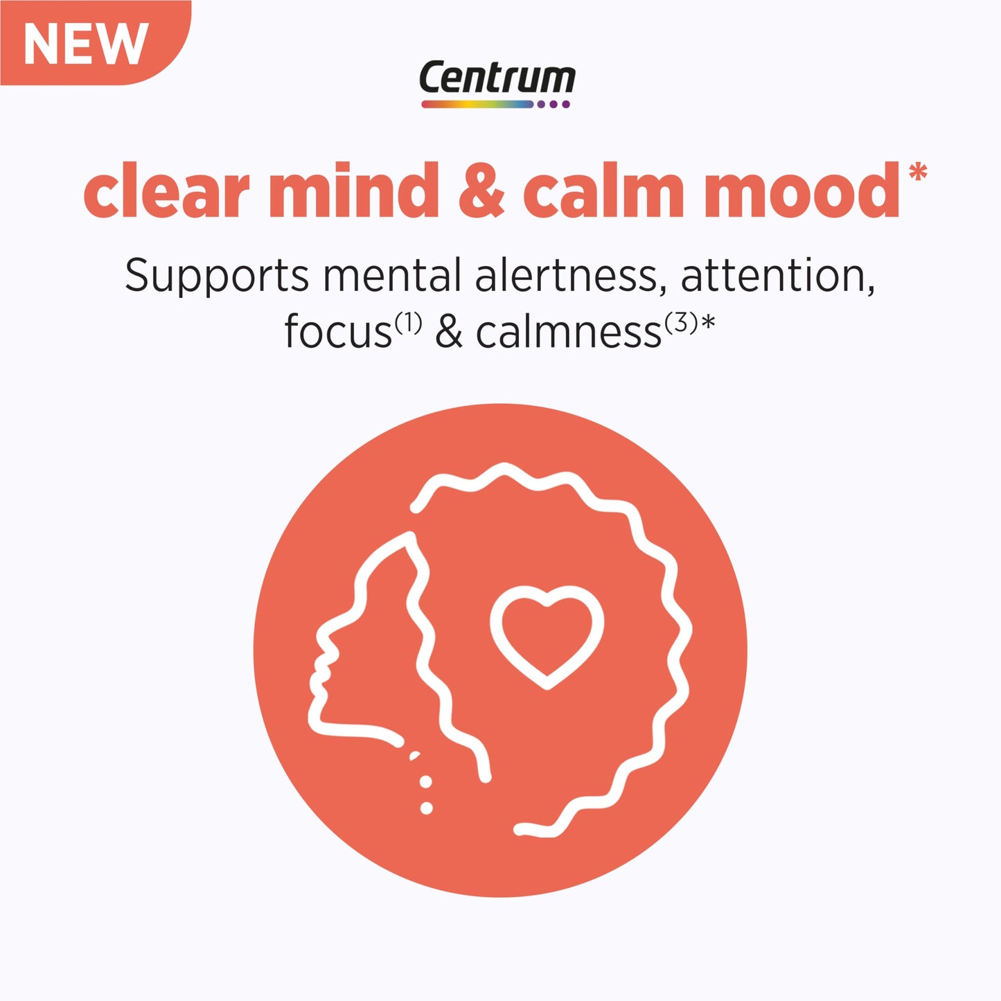 Pre-Order | Arrives in 5–10 Days – Centrum Clear Mind and Calm Mood Menopause Support Tablets, with Clinically Studied enXtra, 30 Count