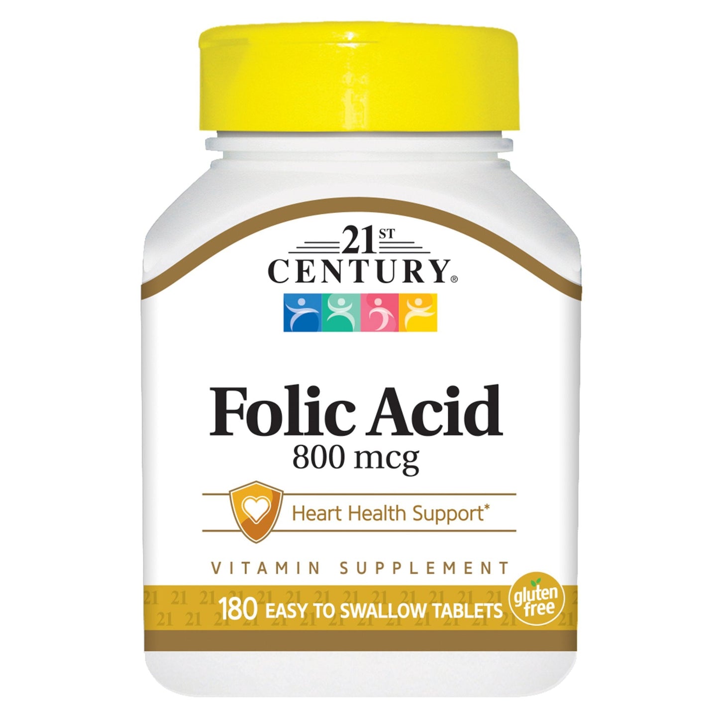 Pre-Order | Arrives in 5–10 Days – 21st Century Folic Acid 800 mcg Tablets, 180-Count (Pack of 2)