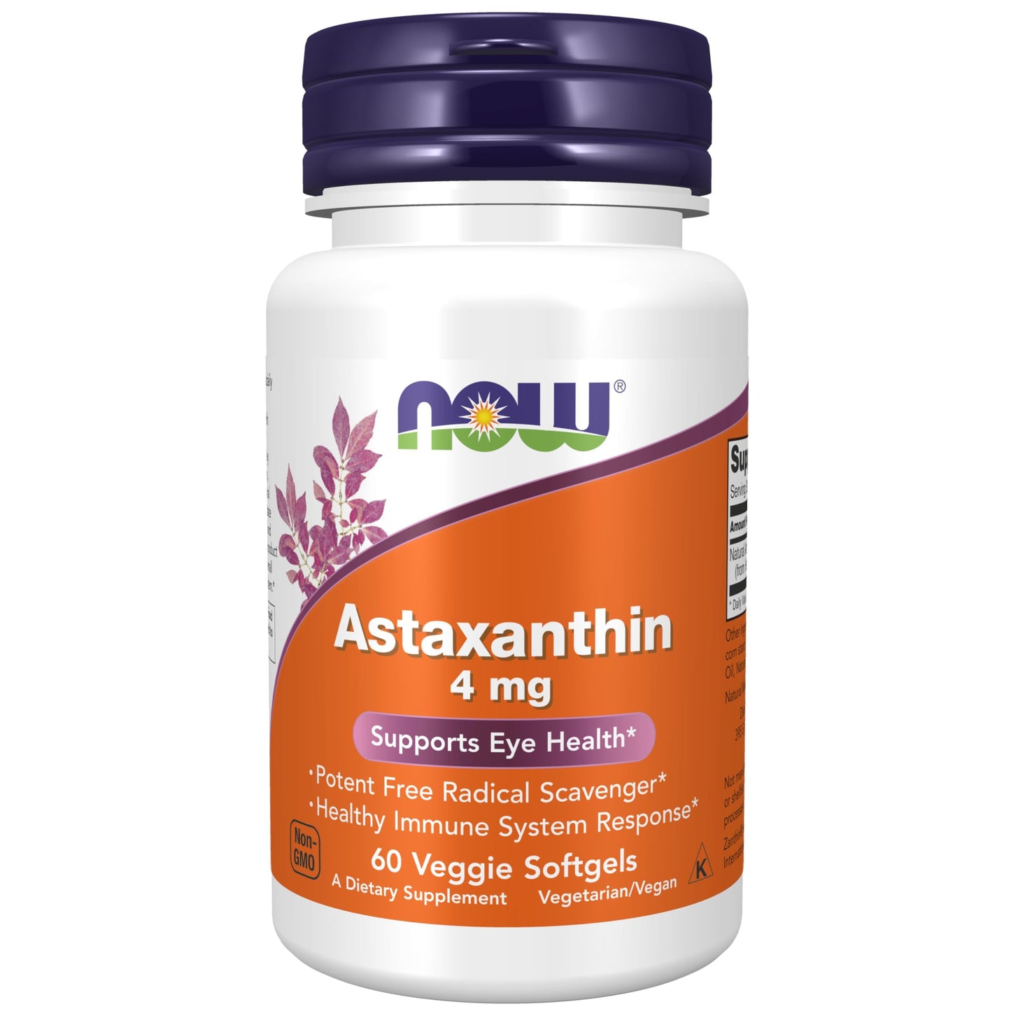 Pre-Order | Arrives in 5–10 Days – NOW Foods Supplements, Astaxanthin 4 mg, features Zanthin®, Supports Eye Health*, 60 Veg Softgels