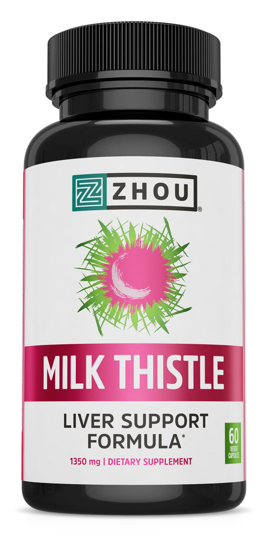 Pre-Order | Arrives in 5–10 Days – ZHOU Milk Thistle : 24: Vcp, (Btl-Plastic) 450mg 60ct
