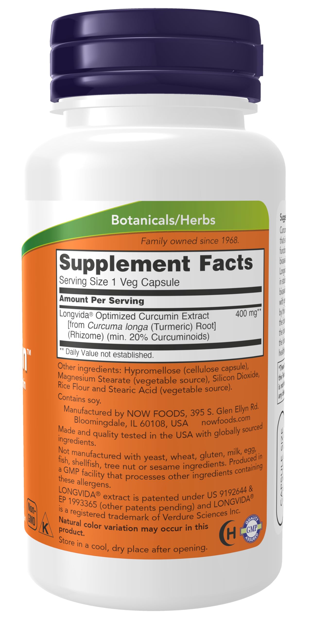 Pre-Order | Arrives in 5–10 Days – NOW Foods Supplements, CurcuBrain™ 400 mg with Longvida® Optimized Curcumin, 50 Veg Capsules