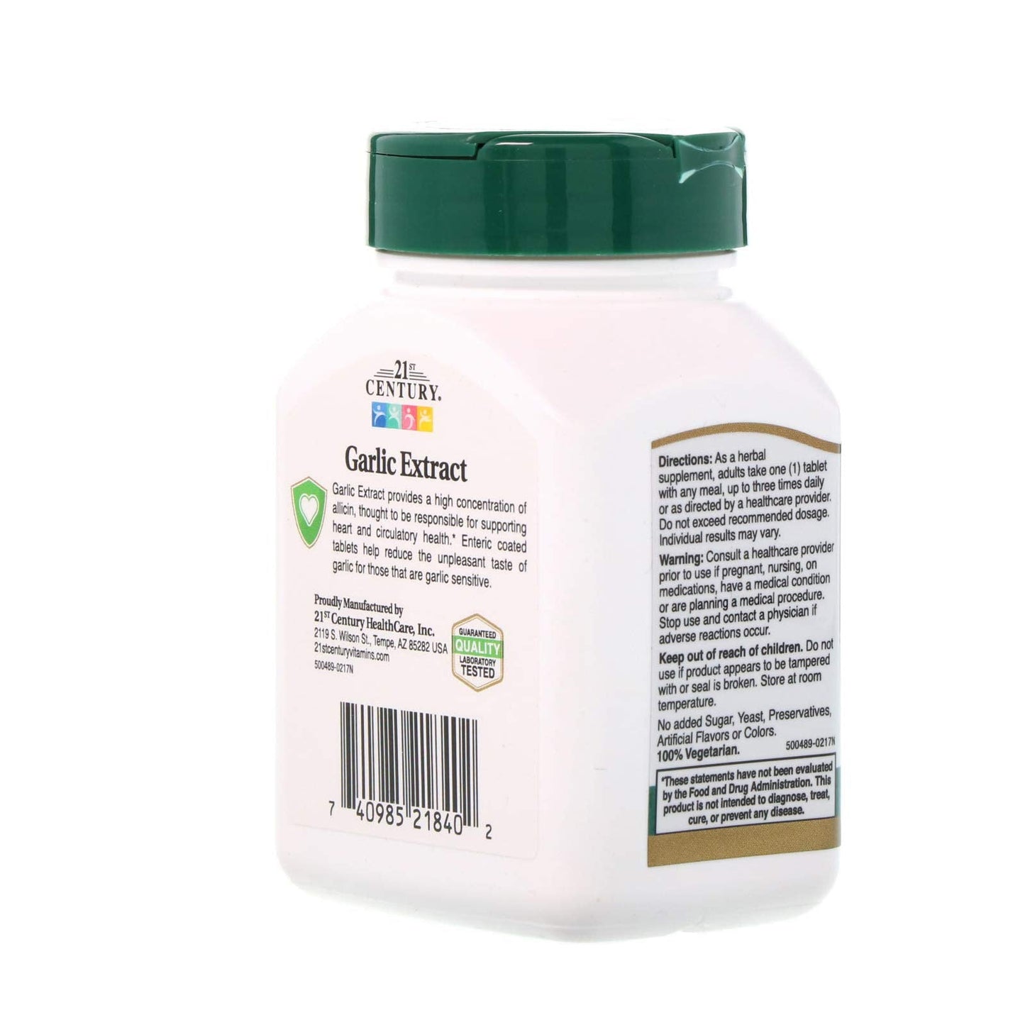 Pre-Order | Arrives in 5–10 Days – 21st Century Garlic (odorless) Tablets, 60 Count (21840)