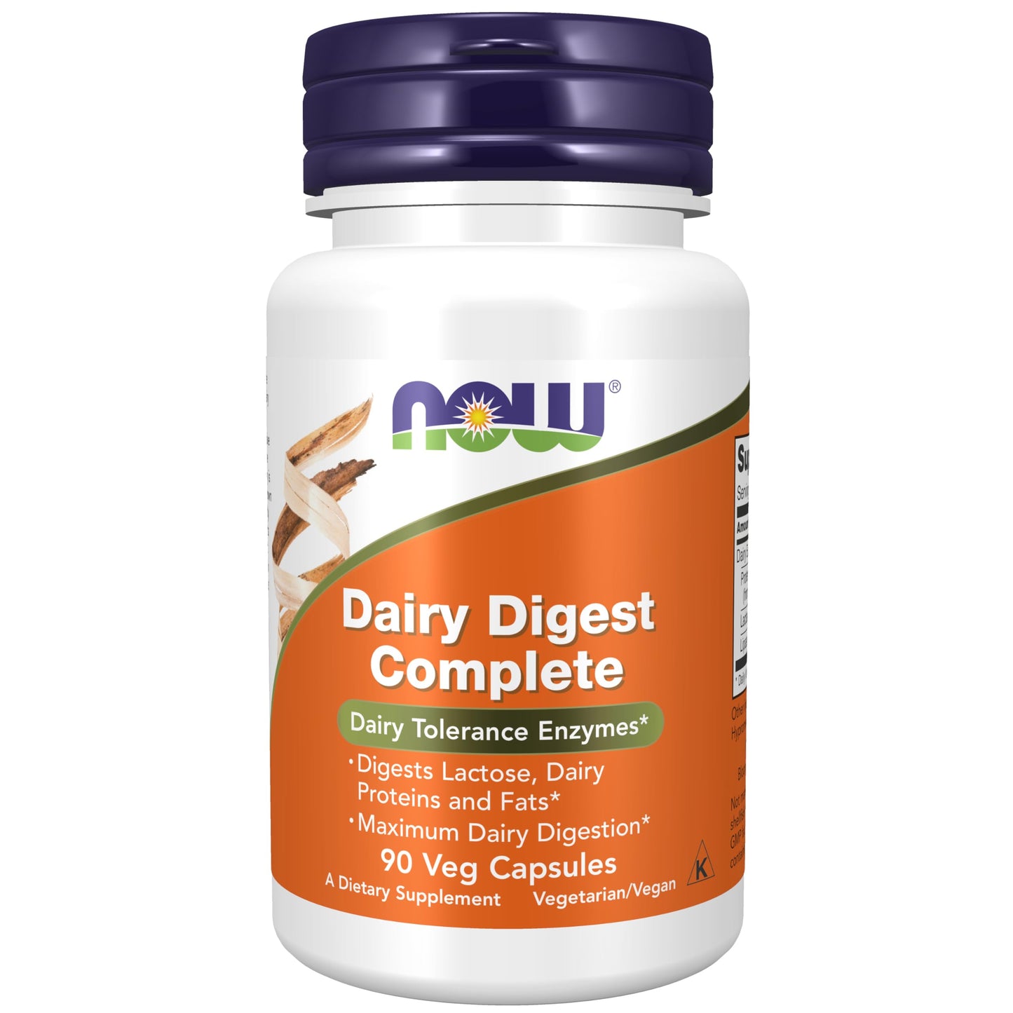 Pre-Order | Arrives in 5–10 Days – NOW Foods Supplements, Dairy Digest Complete, Digests Lactose, Dairy Proteins and Fats*, Dairy Tolerance Enzymes*, 90 Veg Capsules