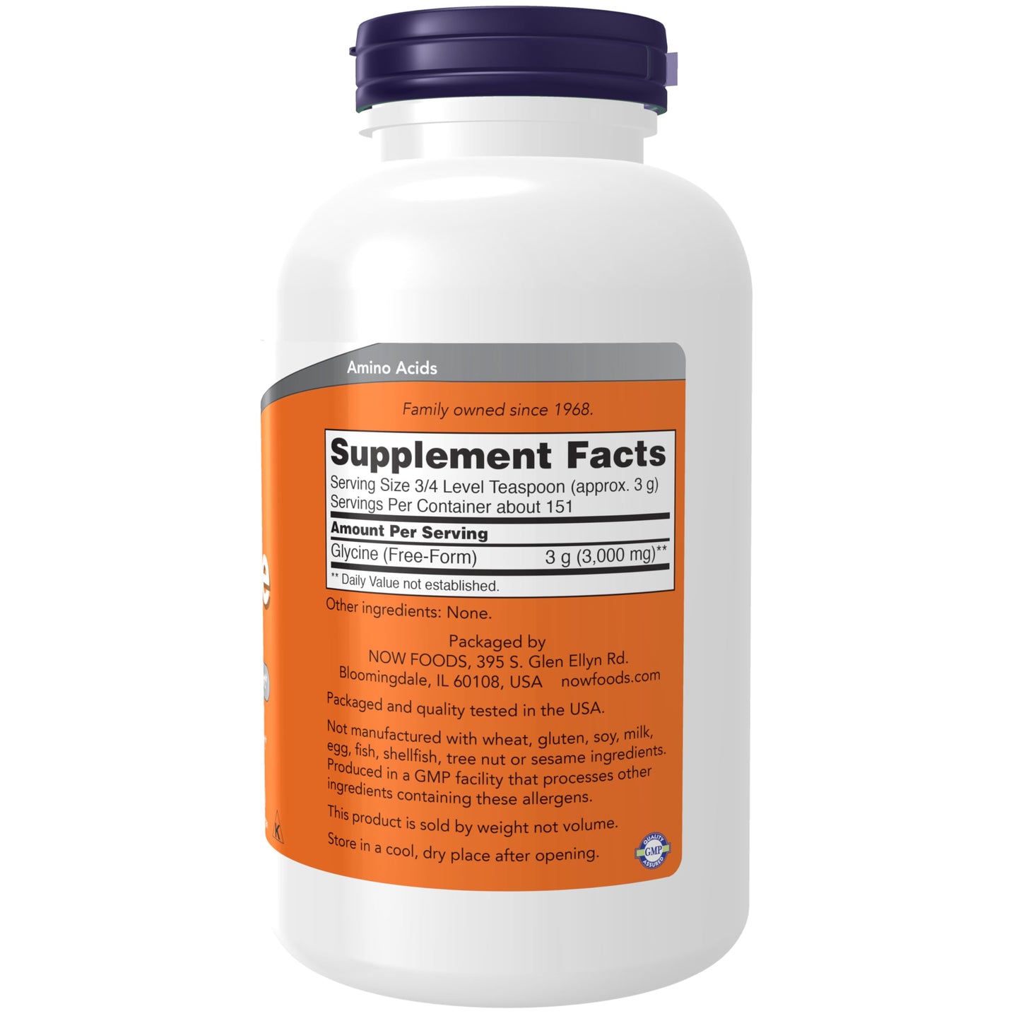 Pre-Order | Arrives in 5–10 Days – NOW Foods Supplements, Glycine Pure Powder, Promotes Restful Sleep*, Neurotransmitter Support*, 1-Pound