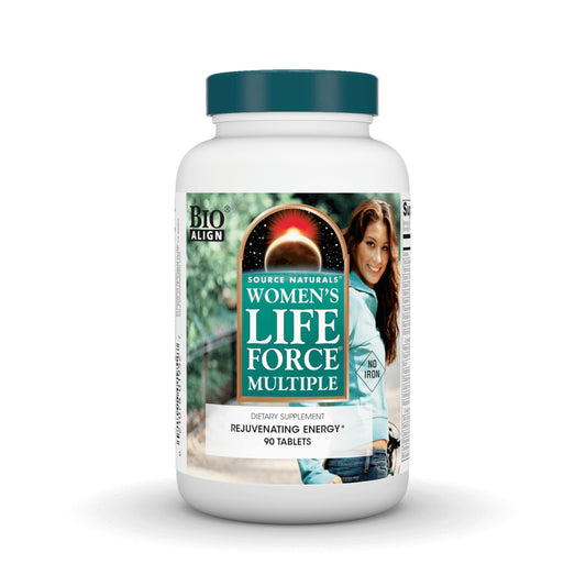 Pre-Order | Arrives in 5–10 Days – Source Naturals Women's Life Force Multiple Iron Free - Daily Complete Multivitamin 13 Essential Vitamins, Antioxidants, Herbs, Nutrients & Minerals - Enhanced Energy & Immune Boost - 90 Tablets