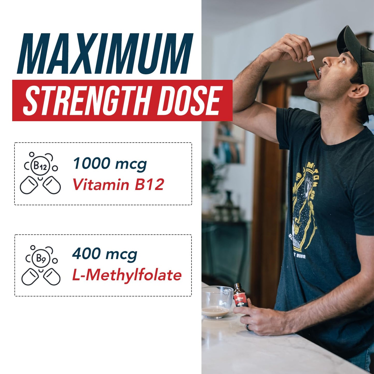 Pre-Order | Arrives in 5–10 Days – 
BioActive Vitamin B12 1000 mcg | Contains 3 BioActive Forms B12 Plus Methylfolate Cofactor - Methyl B12, Adenosyl B12 & Hydroxy B12 | Sublingual Form, Cherry Flavor, Organic, Vegan (180 Servings)