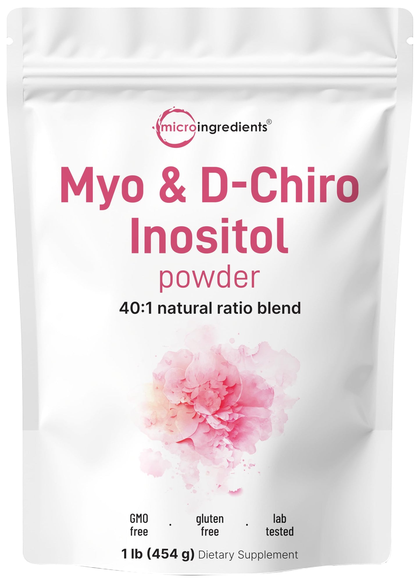 Pre-Order | Arrives in 5–10 Days – Micro Ingredients Myo-Inositol & D-Chiro Inositol Powder 1lb | Inositol Supplement for Women | 40:1 Ideal Ratio | Hormonal Balance & Ovarian Support | Non-GMO | Vegan | Filler-Free | 221 Servings