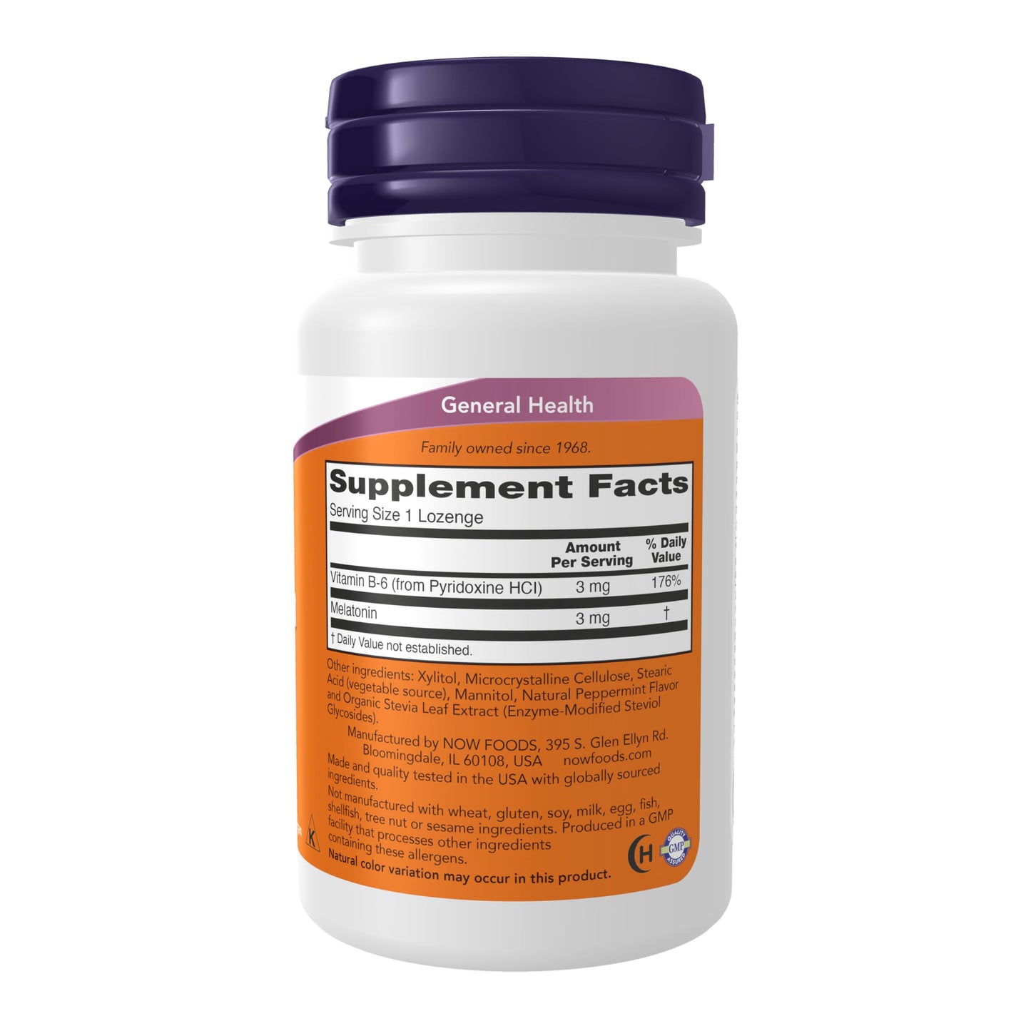 Pre-Order | Arrives in 5–10 Days – NOW Supplements, Melatonin 3 mg, Free Radical Scavenger*, Healthy Sleep Cycle*, 90 Chewable Lozenges