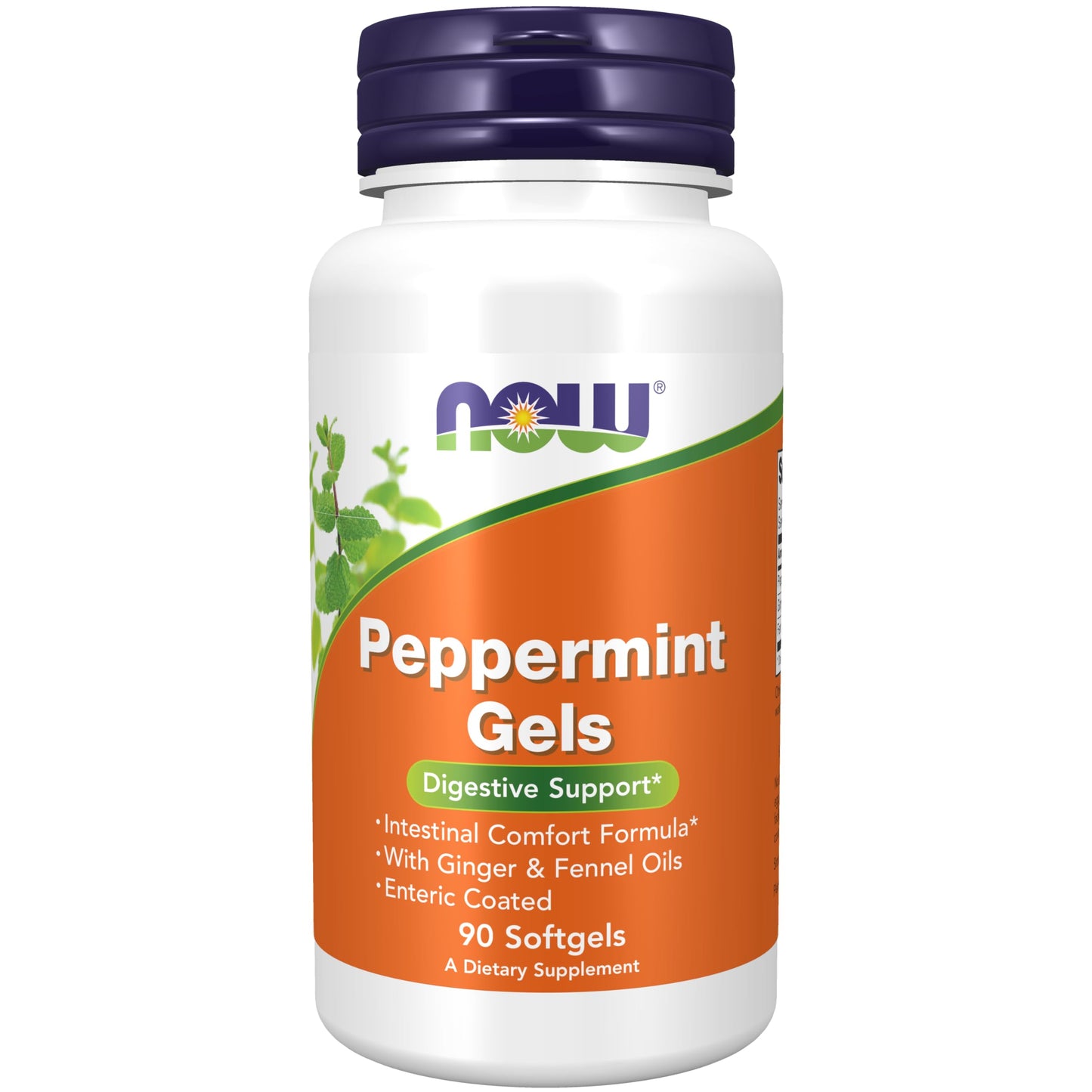Pre-Order | Arrives in 5–10 Days – NOW Foods Supplements, Peppermint Gels with Ginger & Fennel Oils, Enteric Coated, Digestive Support*, 90 Softgels