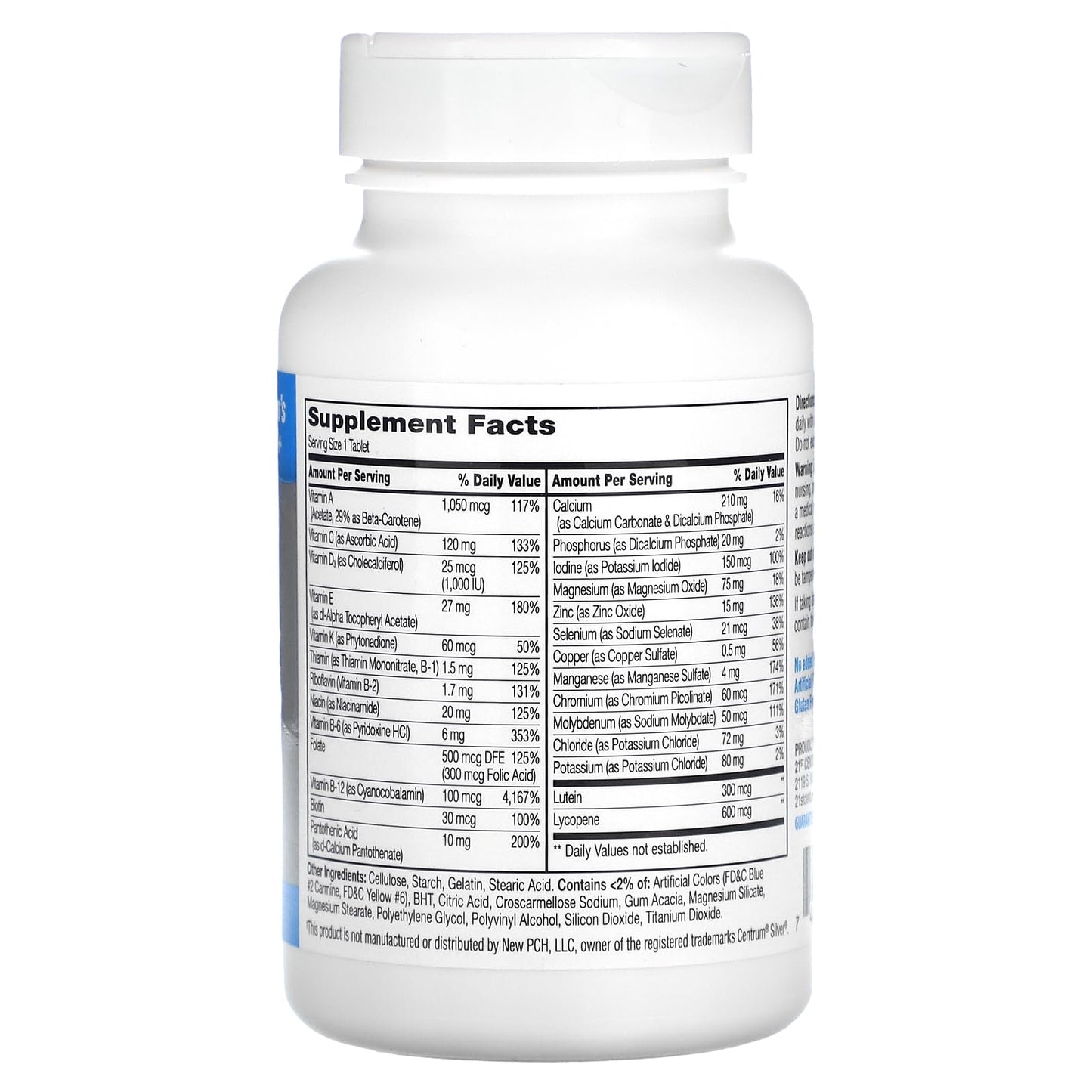 Pre-Order | Arrives in 5–10 Days – 21st Century Sentry Senior Men 50Plus Tablets, White Unscented 100 Count