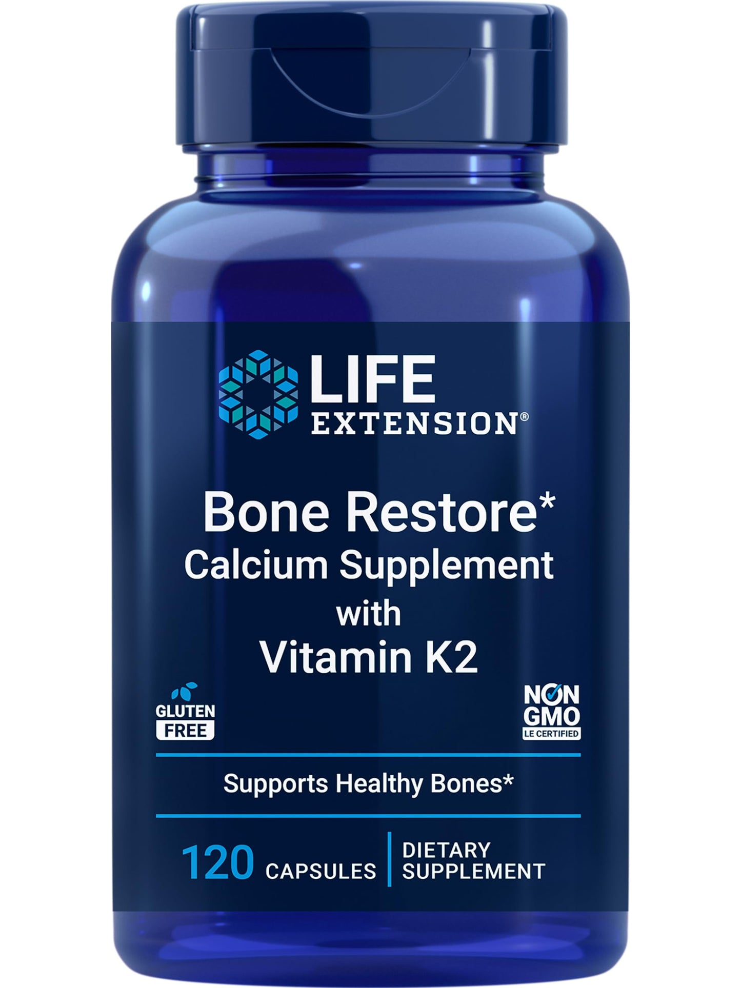 Pre-Order | Arrives in 5–10 Days – Life Extension Bone Restore + Vitamin K2 Vitamins & Minerals Maintain Bone Health & Strength - Fortifying Nutrients Calcium, D3 & Important Bone Building Minerals - Non-GMO, Gluten-Free -120 Capsules