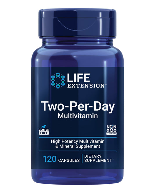 Pre-Order | Arrives in 5–10 Days – Life Extension Two-Per-Day Multivitamin, Vitamins B, C, D, zinc, Packed with Over 25 Vitamins, Minerals & extracts, Two-Month Supply, Non-GMO, Gluten-Free, 120 Capsules