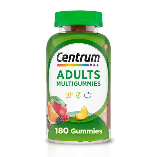Pre-Order | Arrives in 5–10 Days – Centrum MultiGummies Gummy Multivitamin for Adults, Multivitamin/Multimineral Supplement with Vitamins D, B and E, Assorted Fruit Flavor - 180 Count