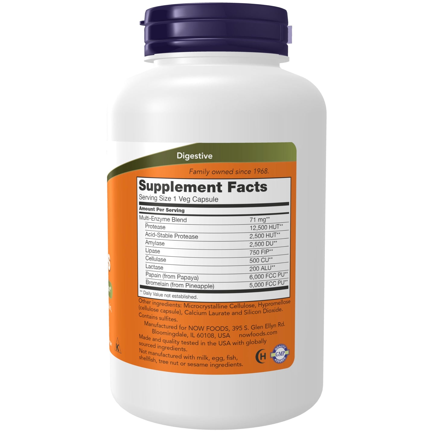 Pre-Order | Arrives in 5–10 Days – NOW Foods Supplements, Plant Enzymes with Lactase, Protease, Papain and Bromelain, 240 Veg Capsules