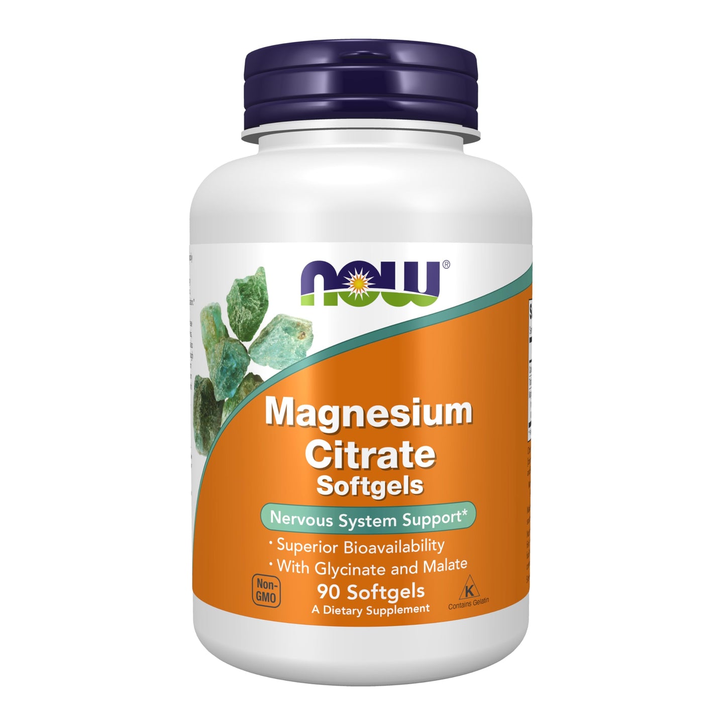 Pre-Order | Arrives in 5–10 Days – NOW Foods Supplements, Magnesium Citrate, With Glycinate & Malate, Nervous System Support*, 90 Softgels