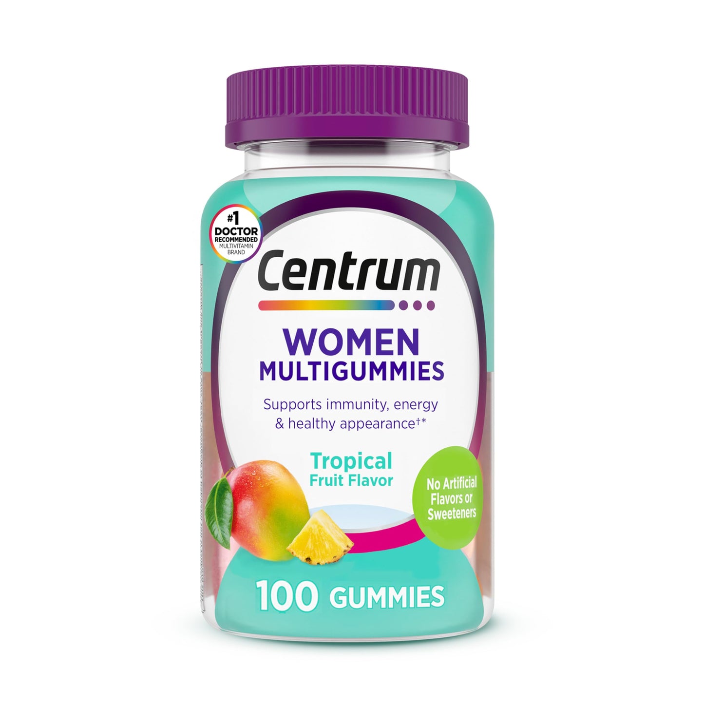 Pre-Order | Arrives in 5–10 Days – Centrum Women’s Multivitamin Gummies, Immune, Energy, Healthy Appearance Support, 100 Count, 50 Day Supply