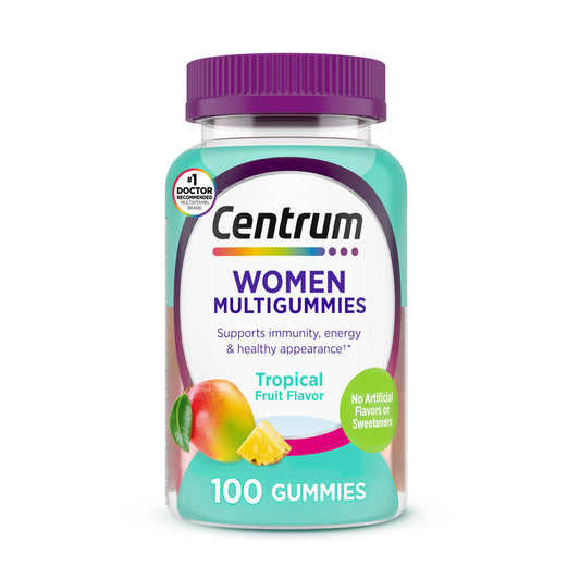 Pre-Order | Arrives in 5–10 Days – Centrum Women’s Multivitamin Gummies, Immune, Energy, Healthy Appearance Support, 100 Count, 50 Day Supply