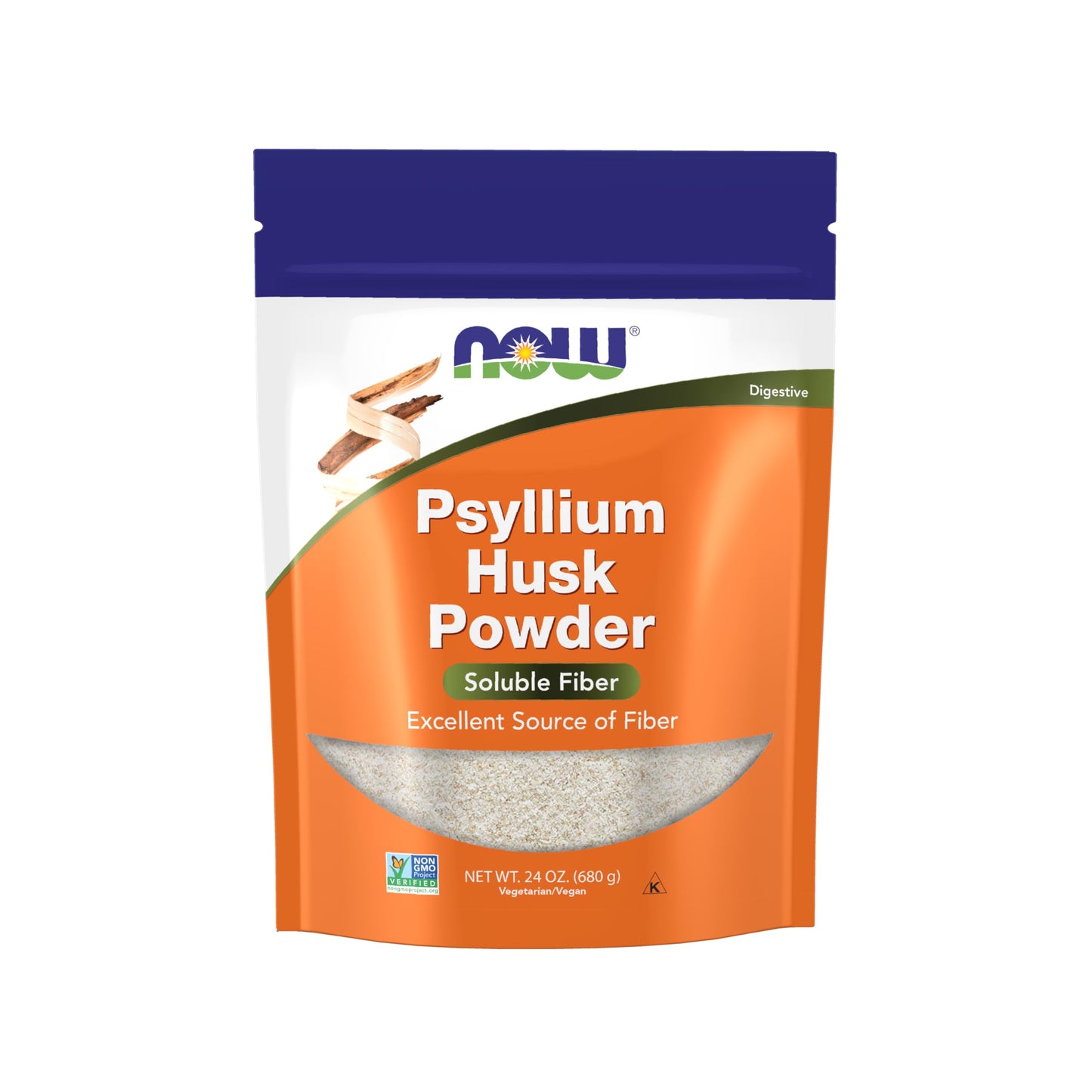 Pre-Order | Arrives in 5–10 Days – NOW Foods Supplements, Psyllium Husk Powder, Non-GMO Project Verified, Soluble Fiber, 24-Ounce
