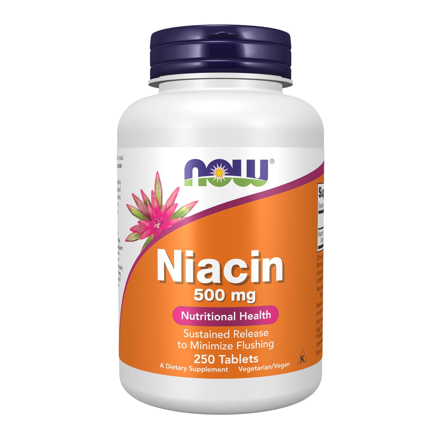 Pre-Order | Arrives in 5–10 Days – NOW Foods Supplements, Niacin (Vitamin B-3) 500 mg, Sustained Release, Nutritional Health, 250 Tablets