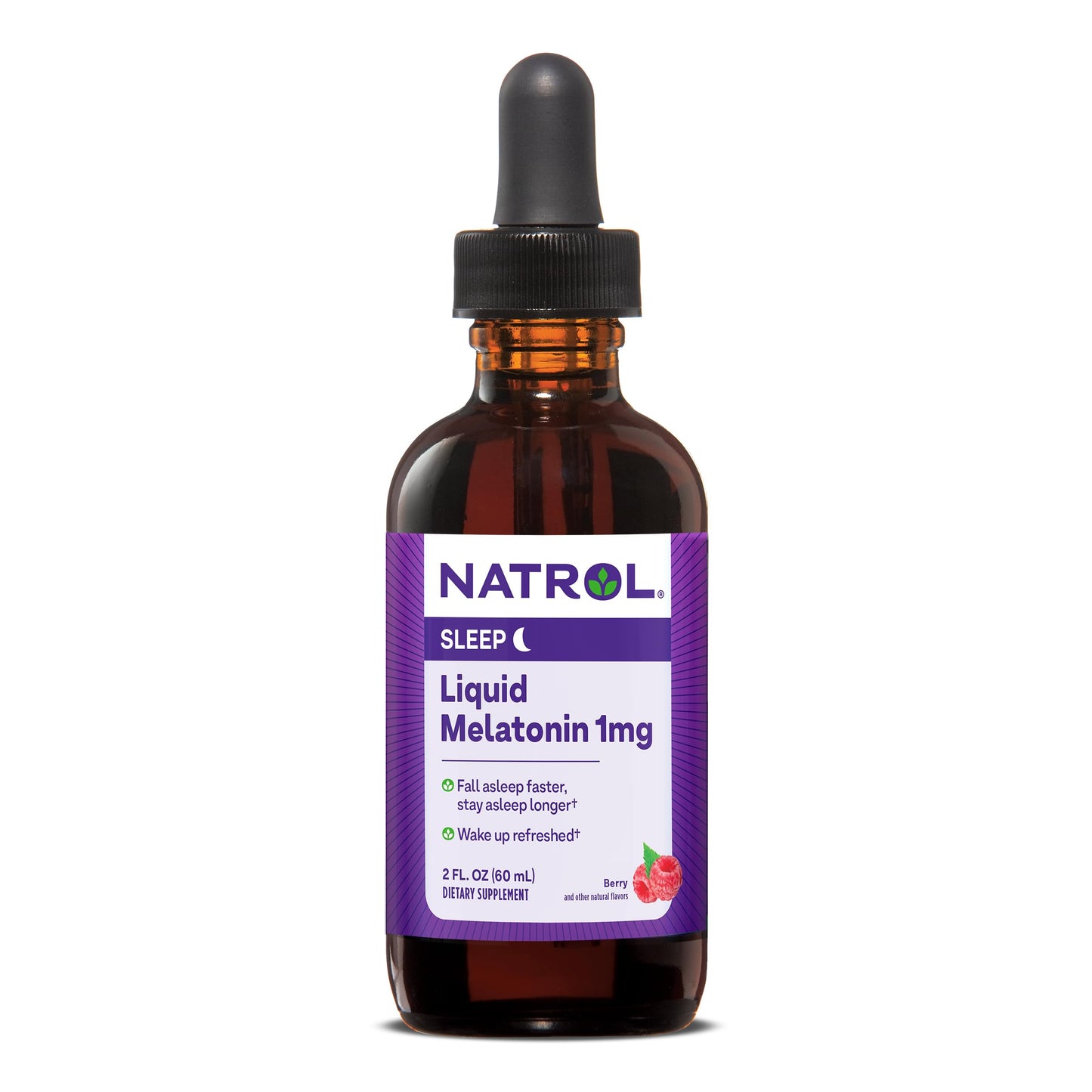 Pre-Order | Arrives in 5–10 Days – Natrol Liquid Melatonin 1mg, Berry-Flavored Dietary Supplement for Restful Sleep, 2 Fl Oz, 15 Servings