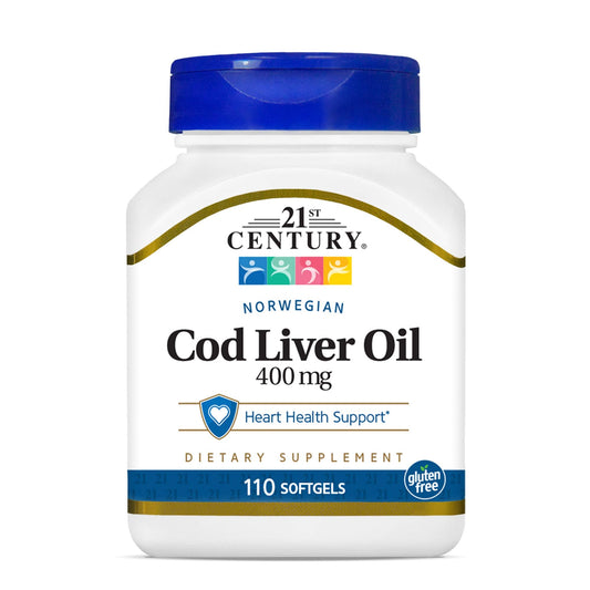 Pre-Order | Arrives in 5–10 Days – 21st Century Cod Liver Oil Softgels, 110 Count (Pack of 3)