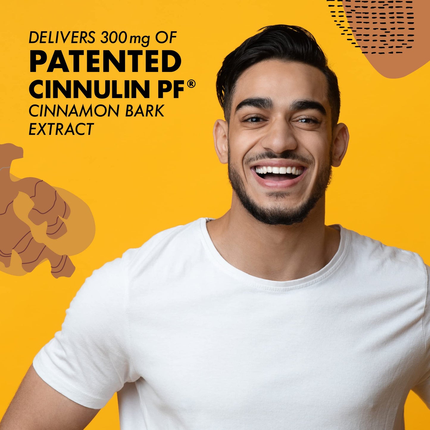 Pre-Order | Arrives in 5–10 Days – BlueBonnet Cinnulinpf Cinnamon Bark Extract Supplement, 60 Count, White