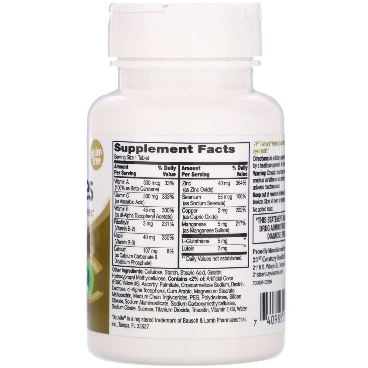 Pre-Order | Arrives in 5–10 Days – 21st Century Healthcare, Eyes Extra Tablets, 36 Count,27418