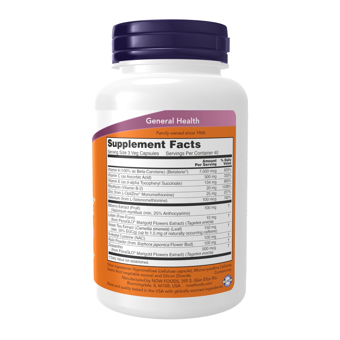 Pre-Order | Arrives in 5–10 Days – NOW Foods Supplements, Ocu Support™ with FloraGLO® Lutein, plus Vitamins A, C and E, 120 Veg Capsules