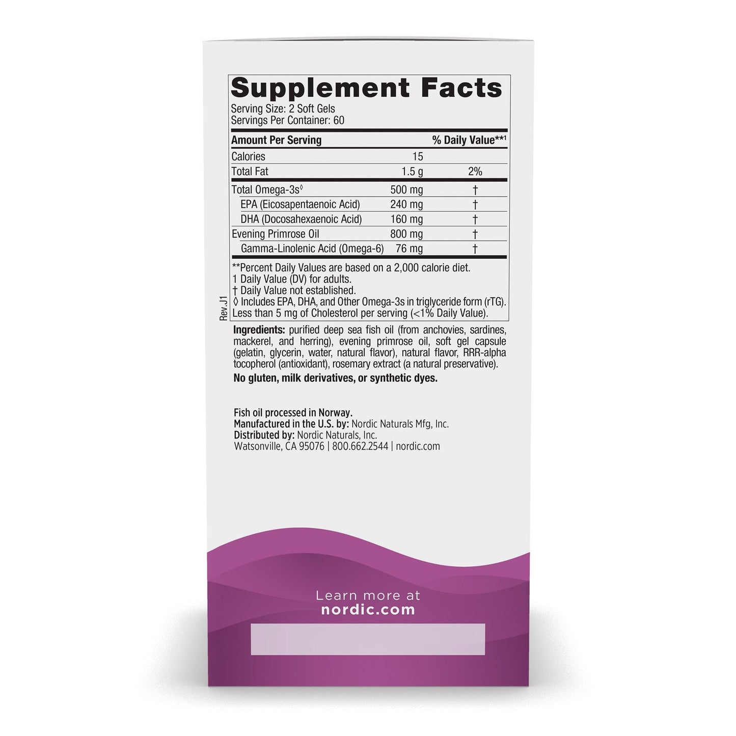 Pre-Order | Arrives in 5–10 Days – Nordic Naturals Omega Woman, Lemon - 120 Soft Gels - 500 mg Omega-3 + 800 mg Evening Primrose Oil - Healthy Skin & Optimal Wellness - Non-GMO - 60 Servings