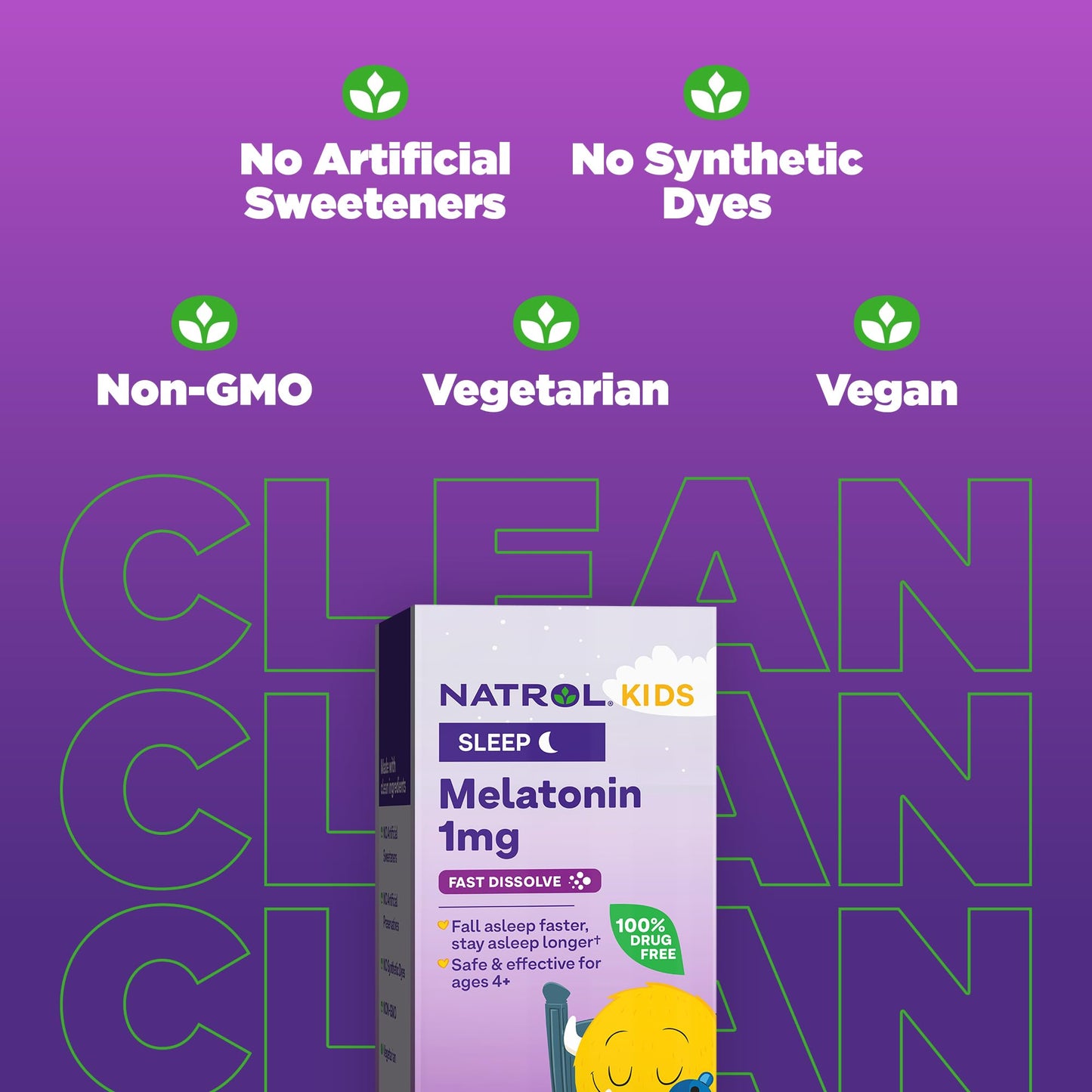 Pre-Order | Arrives in 5–10 Days – Natrol Kids Fast Dissolve Melatonin 1 mg, Dietary Supplement for Restful Sleep, Sleep Tablets for Kids, 40 Strawberry-Flavored Melatonin Tablets, 40 Day Supply