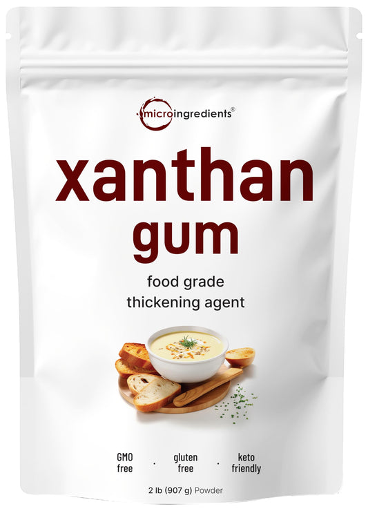 Pre-Order | Arrives in 5–10 Days – Xanthan Gum Powder, 2lb (32oz) | Premium Quality for Keto & Gluten-Free Baking | Unflavored Thickening Agent for Cooking & Baking | Non-GMO, Vegan Friendly