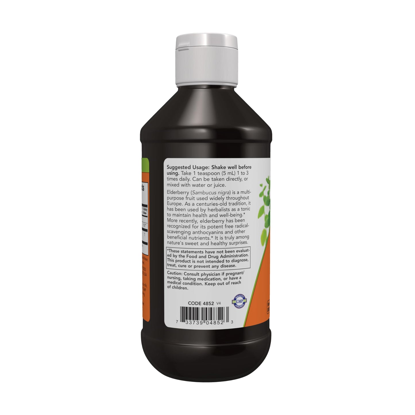 Pre-Order | Arrives in 5–10 Days – NOW Foods Supplements, Elderberry Liquid 500 mg, 10:1 Concentrate, Free Radical Scavenger*, 8-Ounce