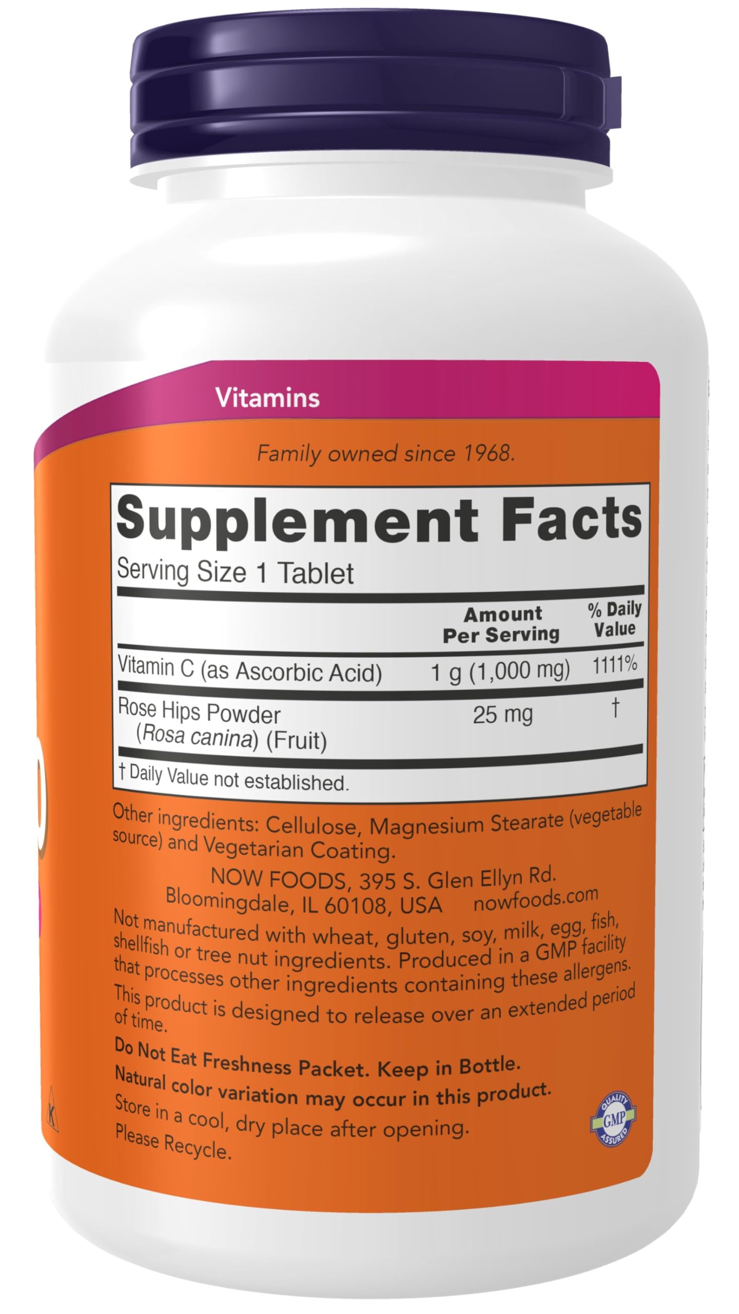Pre-Order | Arrives in 5–10 Days – Now Foods, C-1000 ,Now Foods Vitamin C-1000 Sustained Release with Rose Hips, 250 Tablets