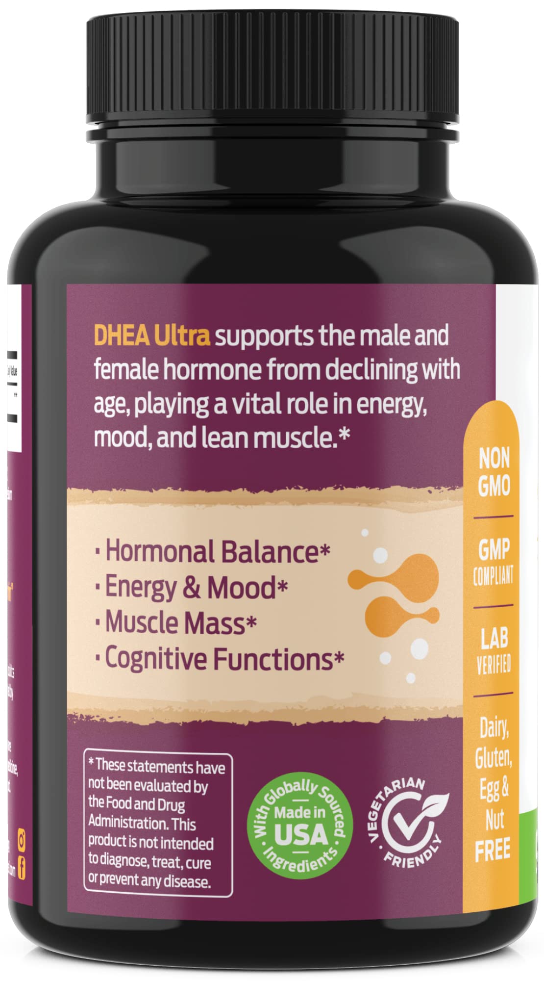 Pre-Order | Arrives in 5–10 Days – DHEA 100mg | DHEA Supplement for Women | DHEA Supplement for Men | Pure High Strength Micronized Dehydroepiandrosterone | Supports Energy, Hormone Balance, Anti-Aging, Mood | 90 Caps (3-Month Supply)