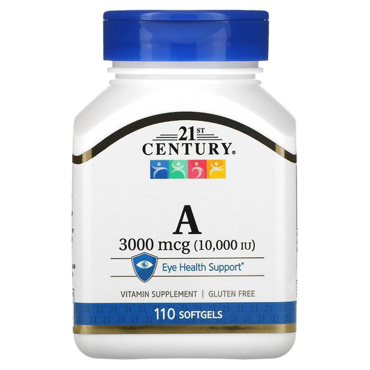 Pre-Order | Arrives in 5–10 Days – 21st Century A 10, 000 I.U. Softgels, 110 Count