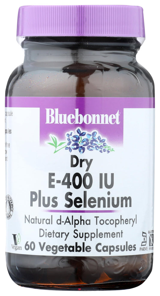 Pre-Order | Arrives in 5–10 Days – BlueBonnet Dry E-400 IU Plus Selenium Vegetarian Capsules, 60 Count