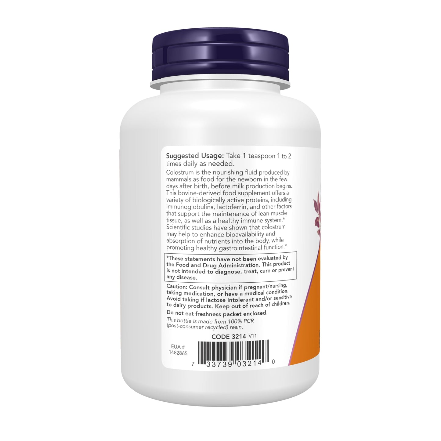 Pre-Order | Arrives in 5–10 Days – NOW Foods Supplements, Colostrum Powder, Naturally occurring Immunoglobulins and Lactoferrin, 3-Ounce