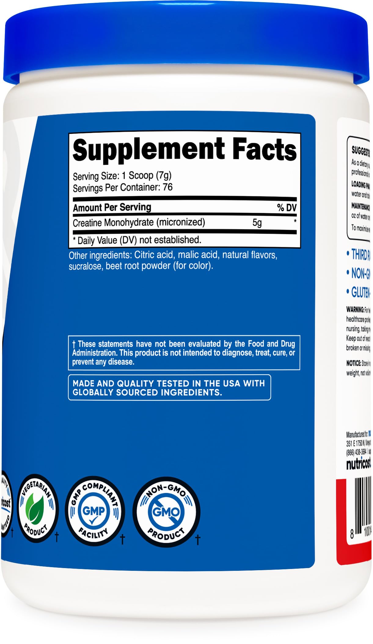 Pre-Order | Arrives in 5–10 Days – 
Nutricost Creatine Monohydrate Powder (Fruit Punch, 500 Gram)